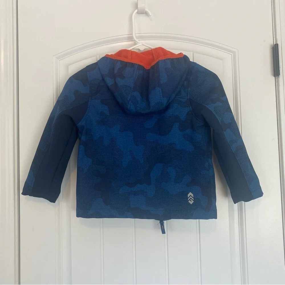 Free Country Little Boys Blue & Orange Zip Up Hooded Jacket Size 5/6 - Picture 3 of 9